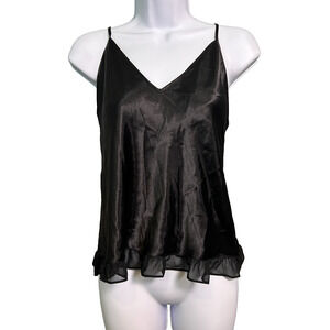 In Bloom by Jonquil Satin Camisole Womens M Black Intimate Sexy Dainty Feminine